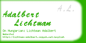 adalbert lichtman business card